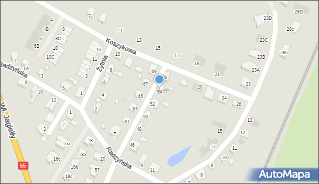 Kwidzyn, Graniczna, 54, mapa Kwidzyn