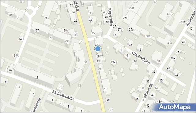 Kwidzyn, Grudziądzka, 19, mapa Kwidzyn