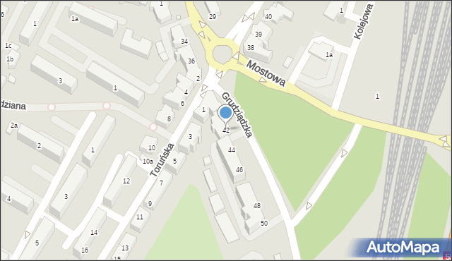 Kwidzyn, Grudziądzka, 42, mapa Kwidzyn