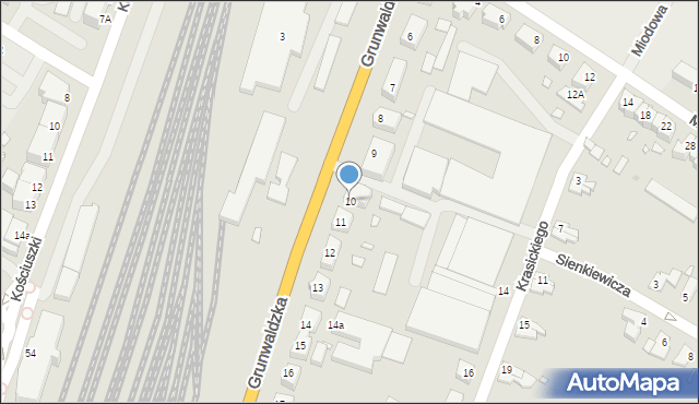 Kwidzyn, Grunwaldzka, 10, mapa Kwidzyn