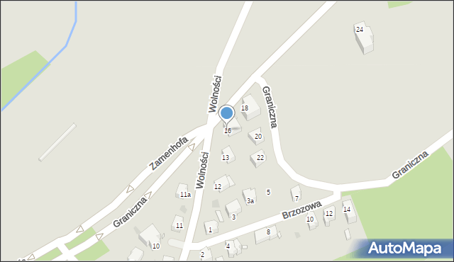 Lądek-Zdrój, Graniczna, 16, mapa Lądek-Zdrój