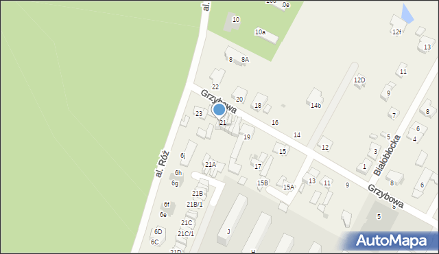 Łajski, Grzybowa, 21/6, mapa Łajski