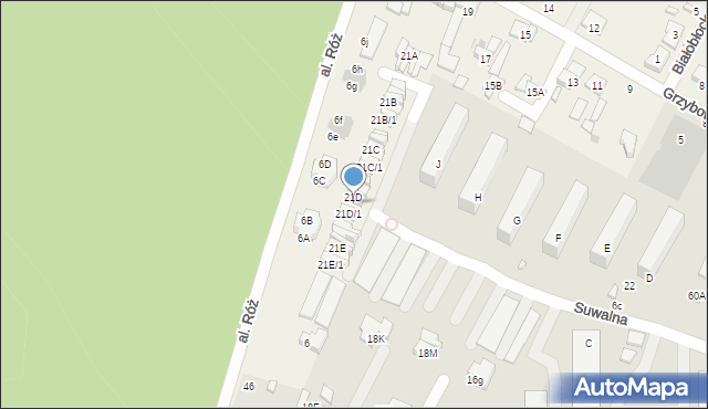 Łajski, Grzybowa, 21D/3, mapa Łajski