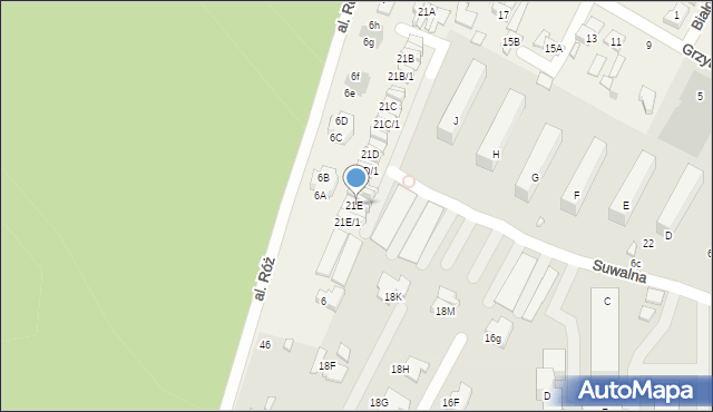 Łajski, Grzybowa, 21Em3, mapa Łajski