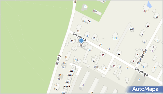 Łajski, Grzybowa, 31/4, mapa Łajski