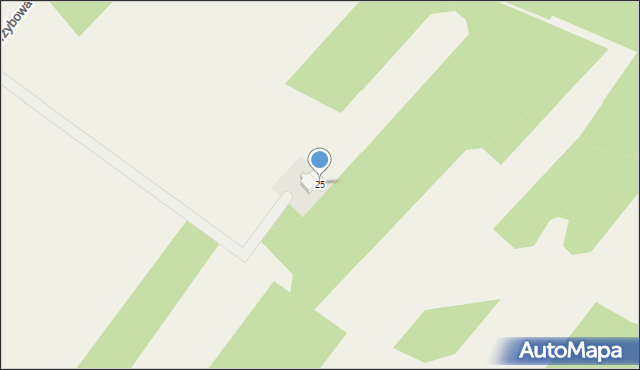 Łańce, Grzybowa, 25, mapa Łańce