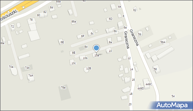 Łańcut, Graniczna, 10a, mapa Łańcut