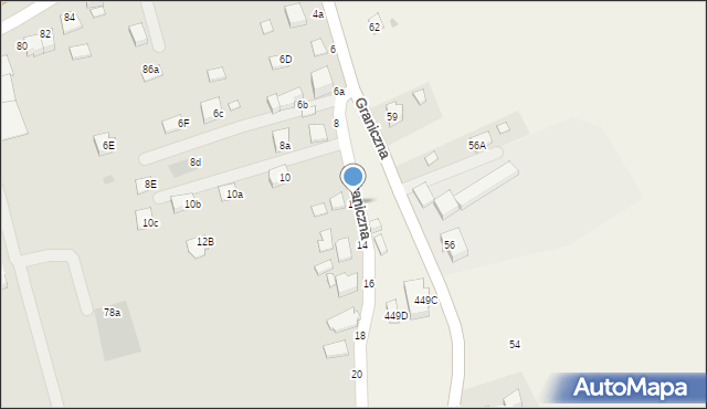 Łańcut, Graniczna, 12, mapa Łańcut