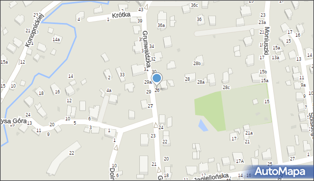 Łańcut, Grunwaldzka, 26, mapa Łańcut