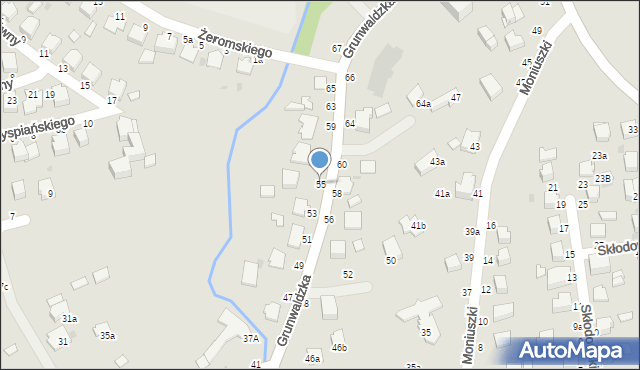 Łańcut, Grunwaldzka, 55, mapa Łańcut