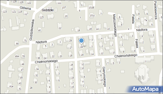 Łapy, Grottgera Artura, 14, mapa Łapy