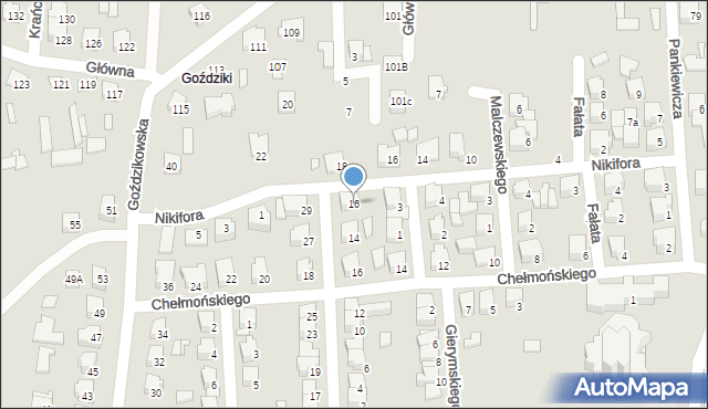 Łapy, Grottgera Artura, 16, mapa Łapy