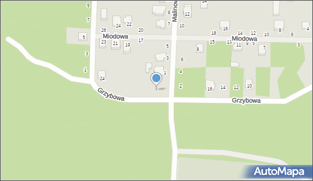 Łaskarzew, Grzybowa, 18, mapa Łaskarzew