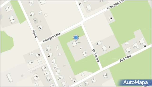 Laskowiec, Grzybowa, 4, mapa Laskowiec