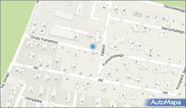 Latchorzew, Grupy Kampinos, 1, mapa Latchorzew