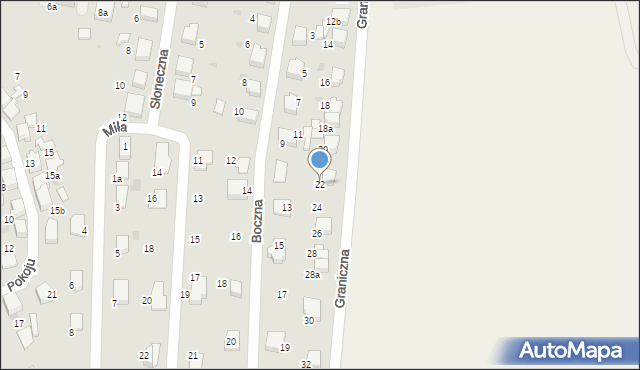 Łaziska Górne, Graniczna, 22, mapa Łaziska Górne
