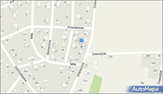 Łaziska Górne, Graniczna, 38, mapa Łaziska Górne