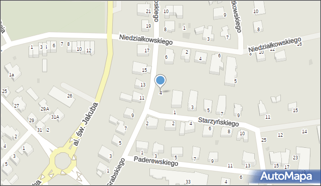 Łeba, Grabskiego Władysława, 4, mapa Łeba