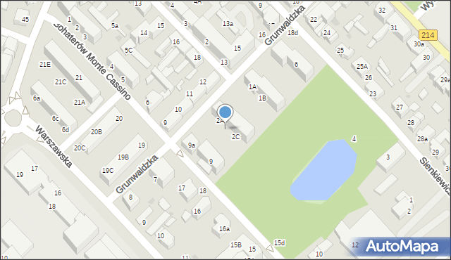 Lębork, Grunwaldzka, 2B, mapa Lębork