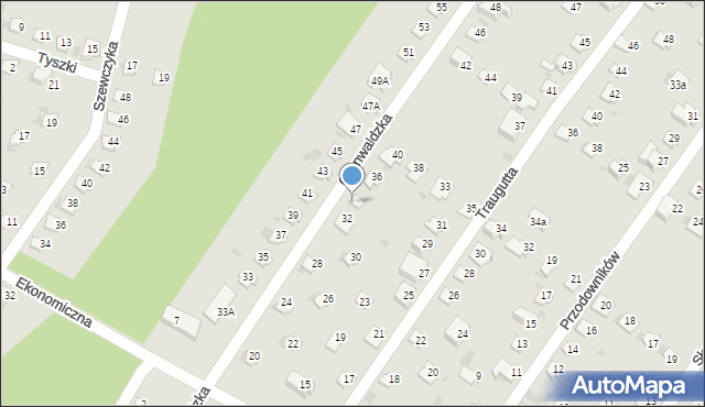 Lędziny, Grunwaldzka, 34, mapa Lędziny