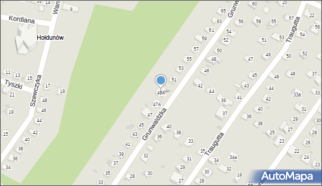 Lędziny, Grunwaldzka, 49A, mapa Lędziny