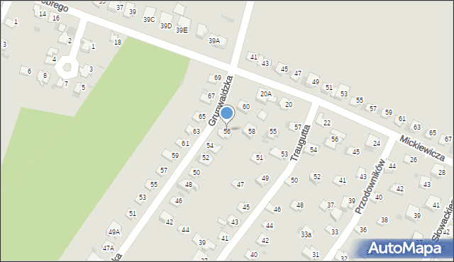 Lędziny, Grunwaldzka, 56, mapa Lędziny