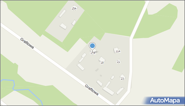 Łęg Przedmiejski, Grafitowa, 17A, mapa Łęg Przedmiejski