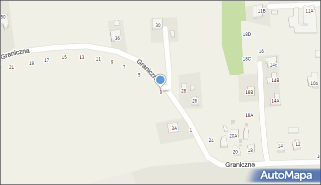 Łęg Tarnowski, Graniczna, 3, mapa Łęg Tarnowski