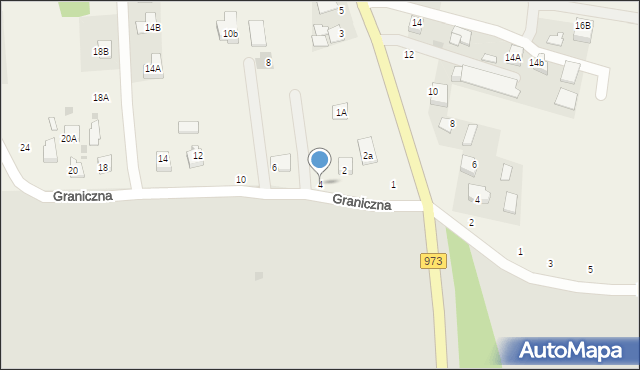 Łęg Tarnowski, Graniczna, 4, mapa Łęg Tarnowski