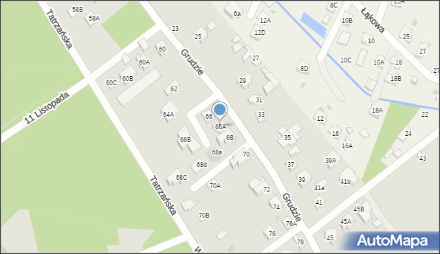 Legionowo, Grudzie, 66A, mapa Legionowo