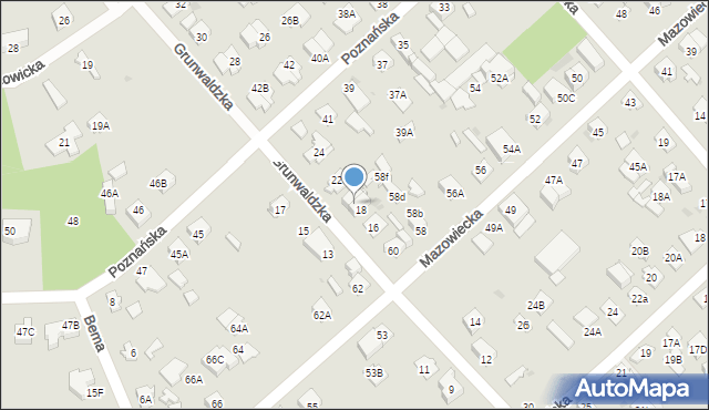 Legionowo, Grunwaldzka, 20, mapa Legionowo