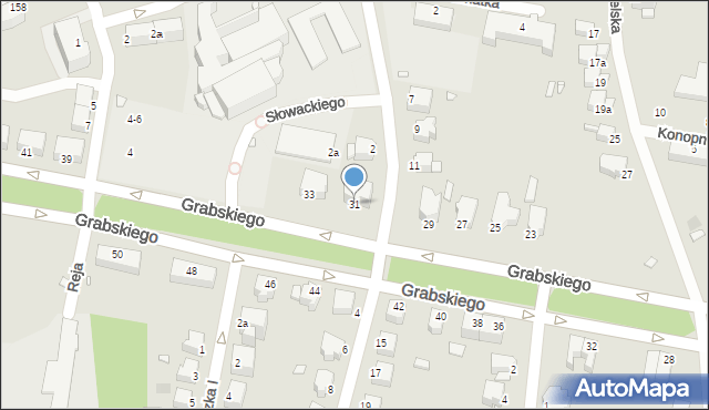 Legnica, Grabskiego Władysława, 31, mapa Legnicy