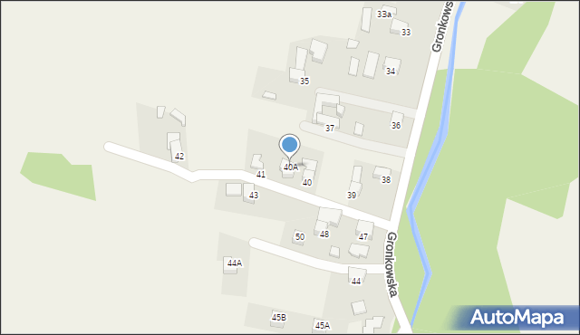 Leśnica, Gronkowska, 40A, mapa Leśnica