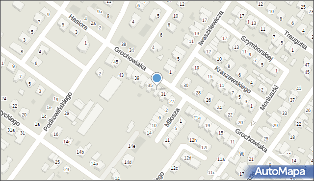 Leszno, Grochowiaka Stanisława, 33, mapa Leszno
