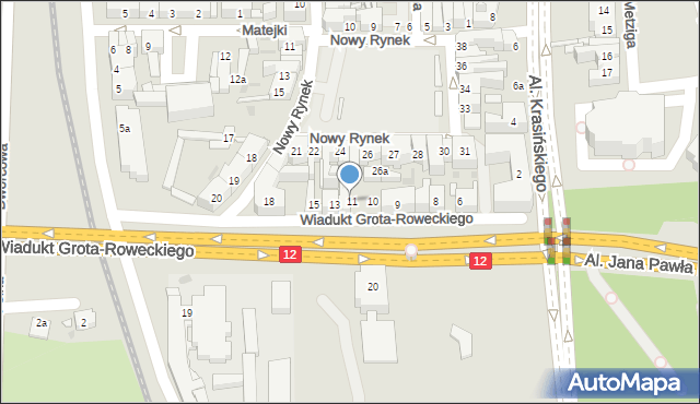 Leszno, Grota-Roweckiego Stefana, gen., 12, mapa Leszno