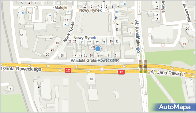 Leszno, Grota-Roweckiego Stefana, gen., 9, mapa Leszno