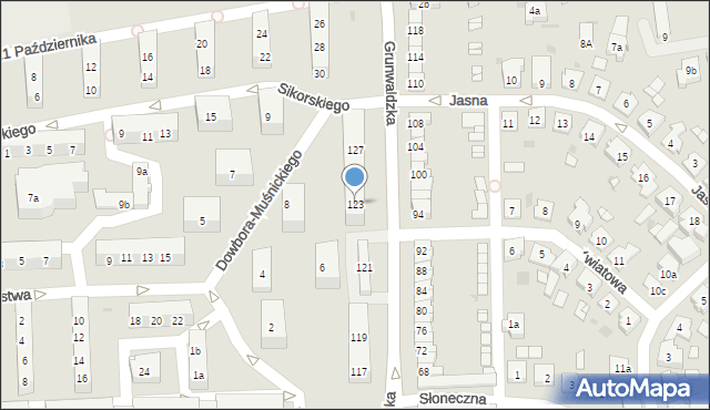 Leszno, Grunwaldzka, 123, mapa Leszno