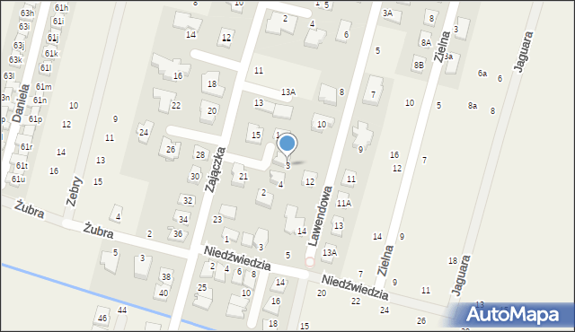 Lesznowola, Gronostaja, 3, mapa Lesznowola