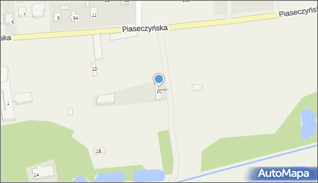 Lesznowola, Grójecka, 1C, mapa Lesznowola