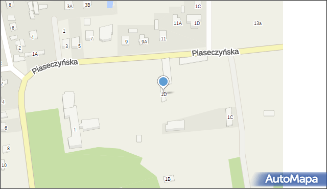 Lesznowola, Grójecka, 1D, mapa Lesznowola