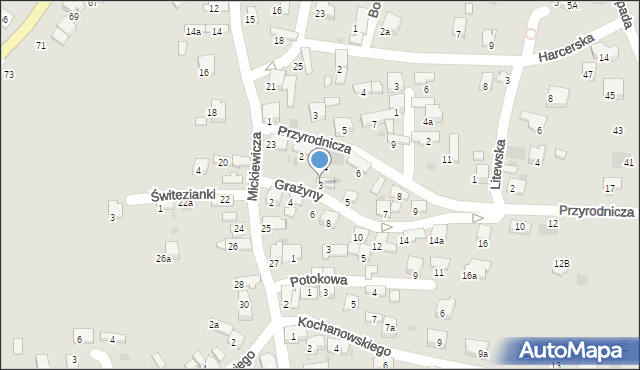 Libiąż, Grażyny, 3, mapa Libiąż