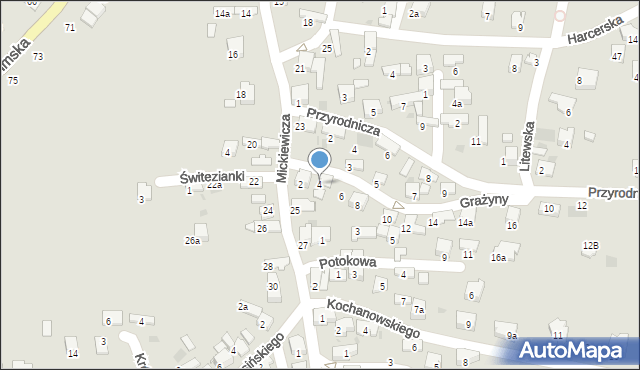 Libiąż, Grażyny, 4, mapa Libiąż