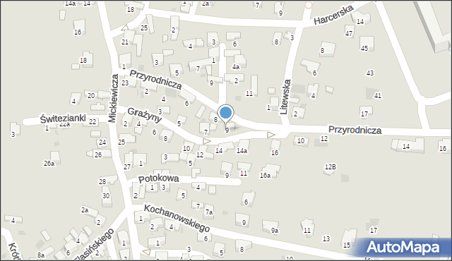 Libiąż, Grażyny, 9, mapa Libiąż
