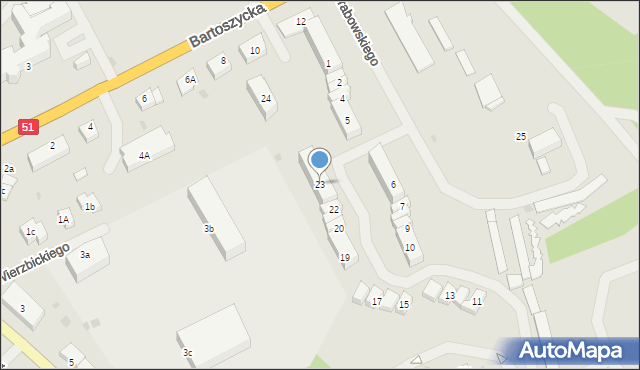 Lidzbark Warmiński, Grabowskiego Adama Stanisława, 23, mapa Lidzbark Warmiński