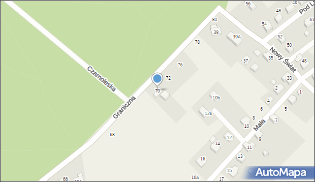Ligota, Graniczna, 70, mapa Ligota