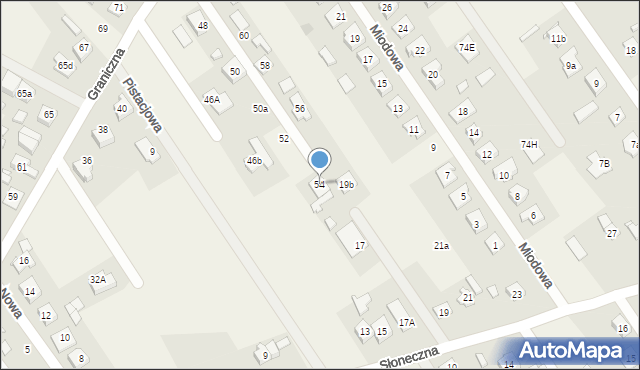 Lipinki, Graniczna, 54, mapa Lipinki