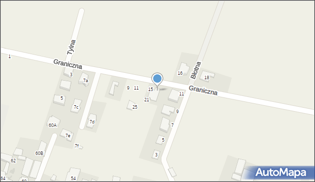 Lipno, Graniczna, 17, mapa Lipno