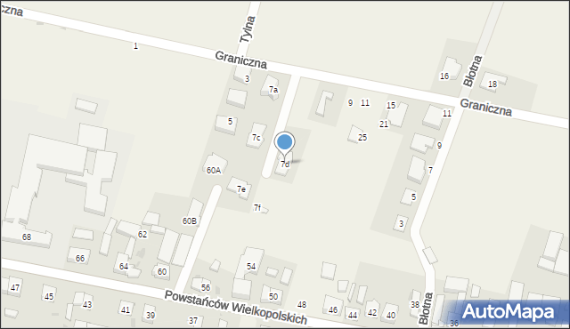 Lipno, Graniczna, 7d, mapa Lipno