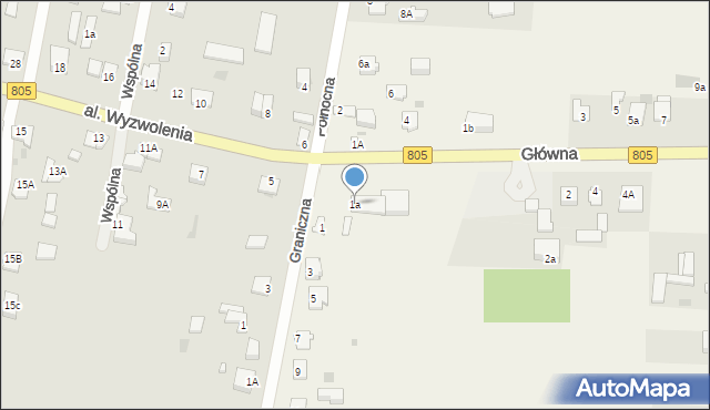 Lipówki, Graniczna, 1a, mapa Lipówki