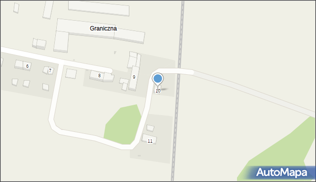 Lisie Pole, Graniczna, 10, mapa Lisie Pole